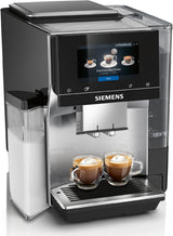Siemens EQ700 plně automatický kávovar na espresso, velká barevná TFT obrazovka, 36 teplých a studených nápojů, studené vaření, funkce 2 šálků, ovládání aplikací, automatický čisticí systém, černá nerezová ocel, TQ717D03
