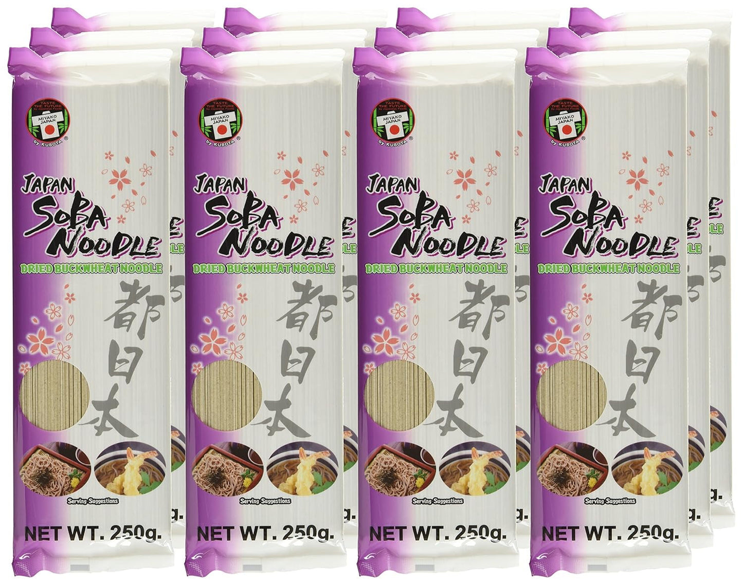 Miyako pohankové nudle, suché (Soba), balení 12 ks (12 x 250 g)