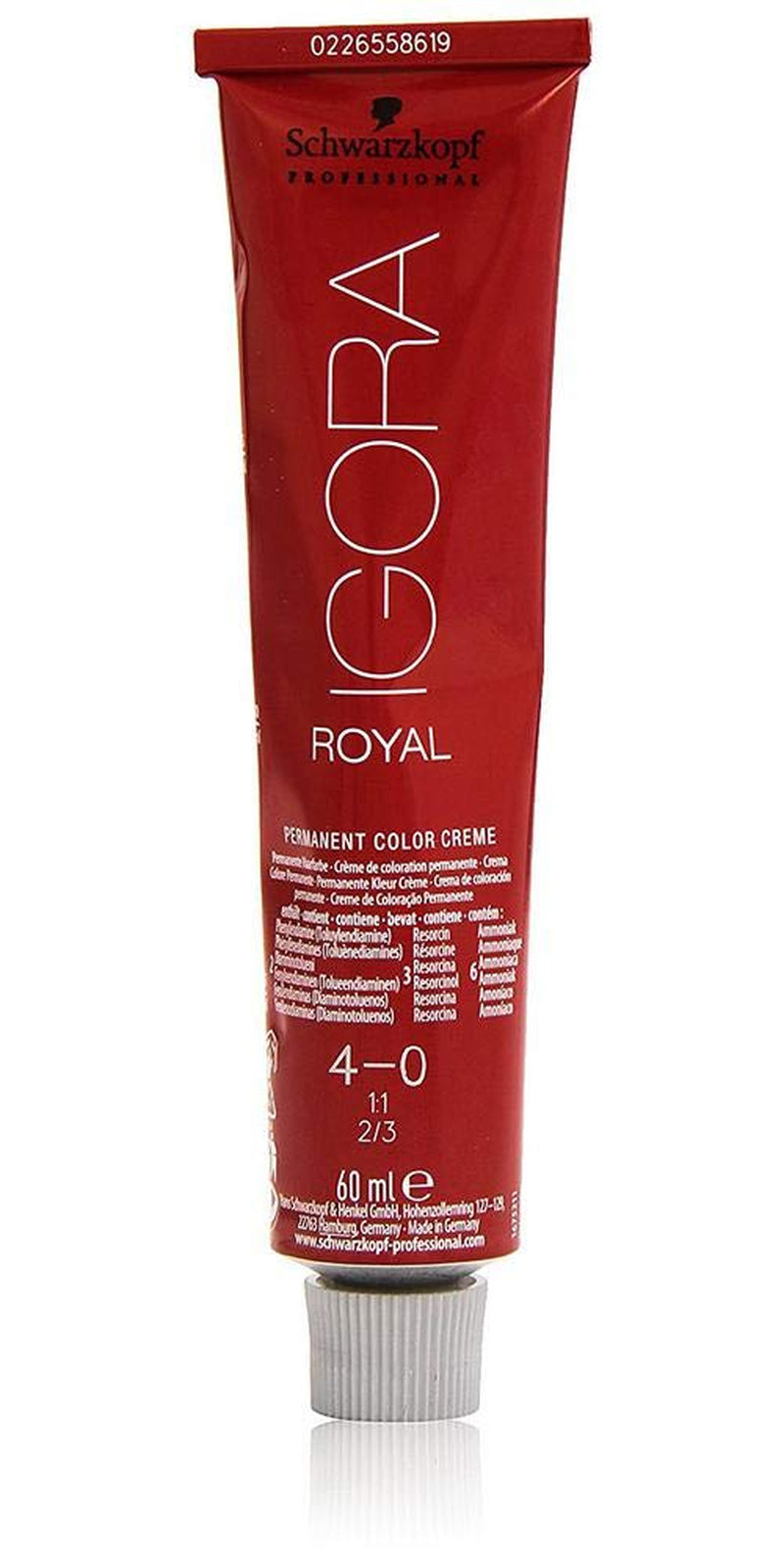 Schwarzkopf IGORA Royal Premium Barva na vlasy 4-0 středně hnědá, 1 balení (1 x 60 g) Barva na vlasy Naty Shop