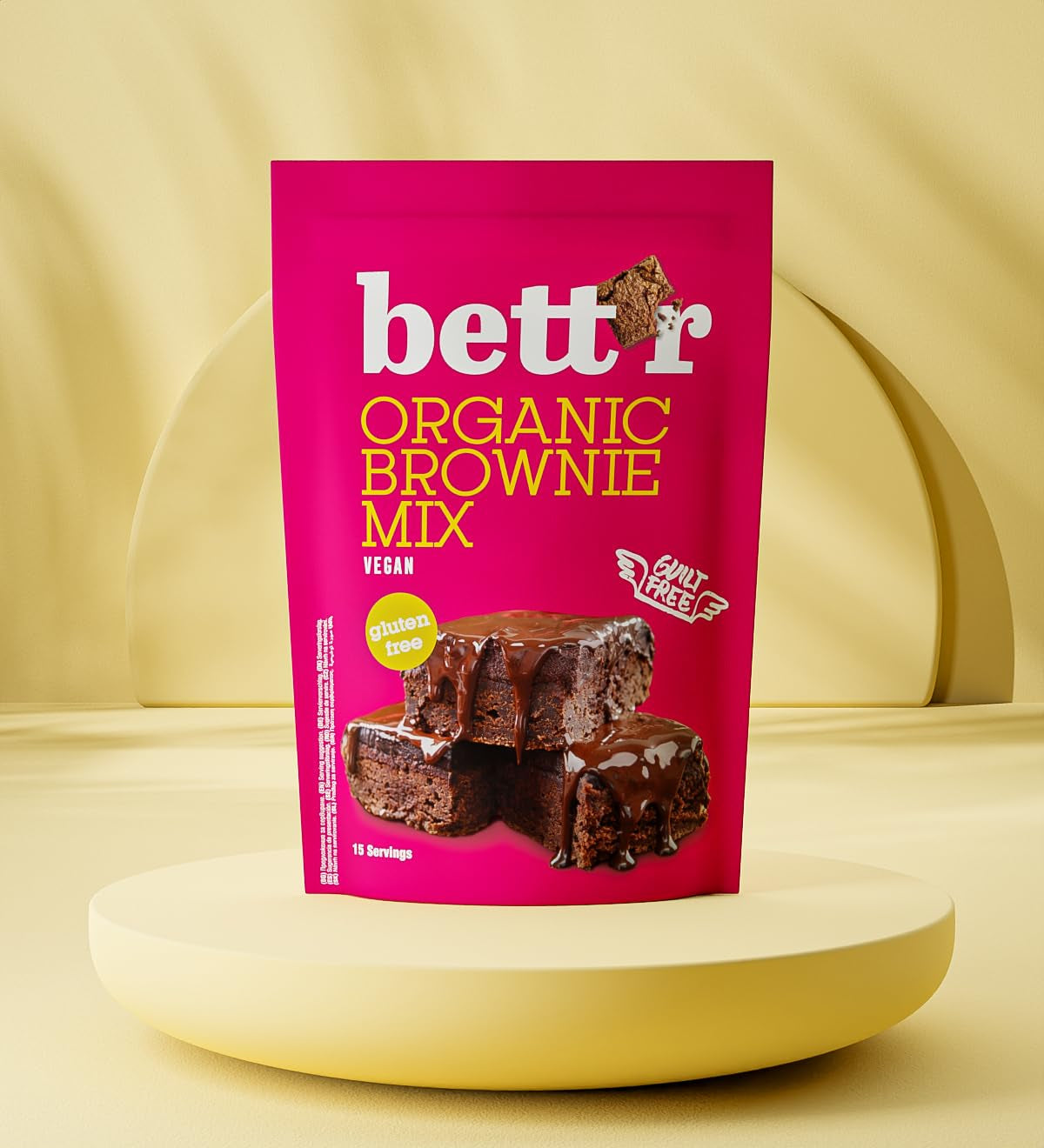 Bettr Organic Brownie Mix - Bio, Vegan Und Glutenfreie Brownies Mit Reichhaltigem Kakaogeschmack - 400 G - 15 porcí Naty Shop
