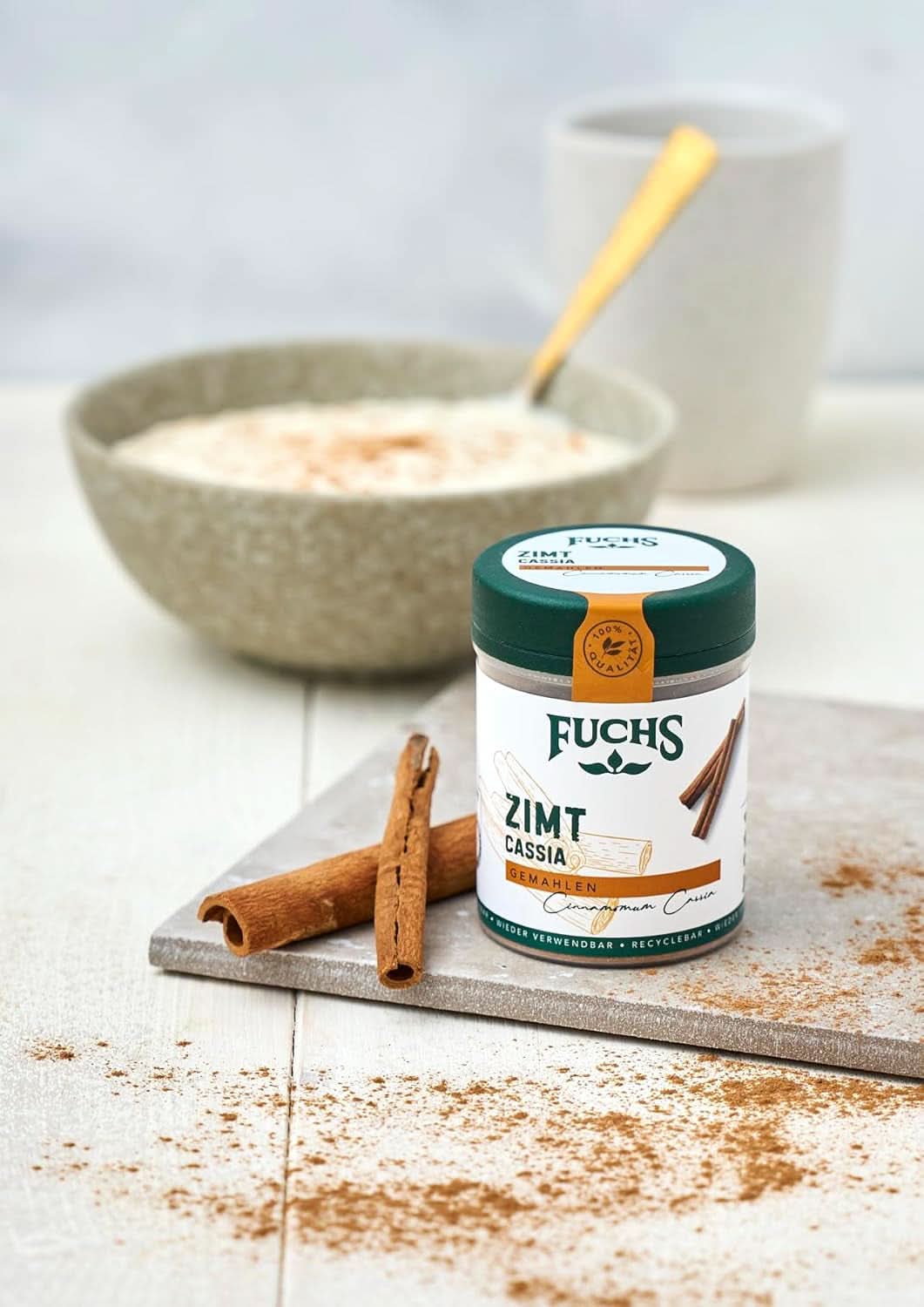 Fuchs Ground Cassia Cinnamon - K dochucení pečiva, dezertů nebo čajů, 45 gramů Condiments Naty Shop
