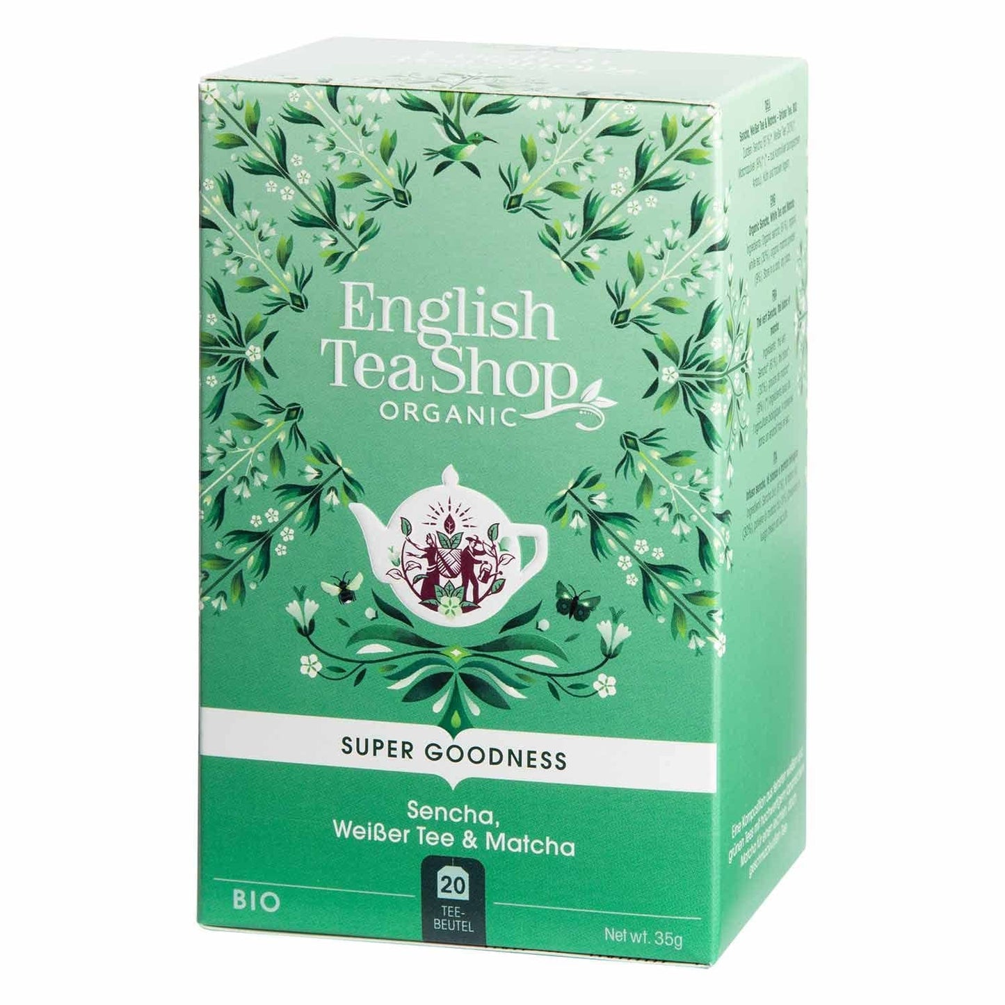 ETS - Sencha, bílý čaj a Matcha, BIO, 20 čajových sáčků #