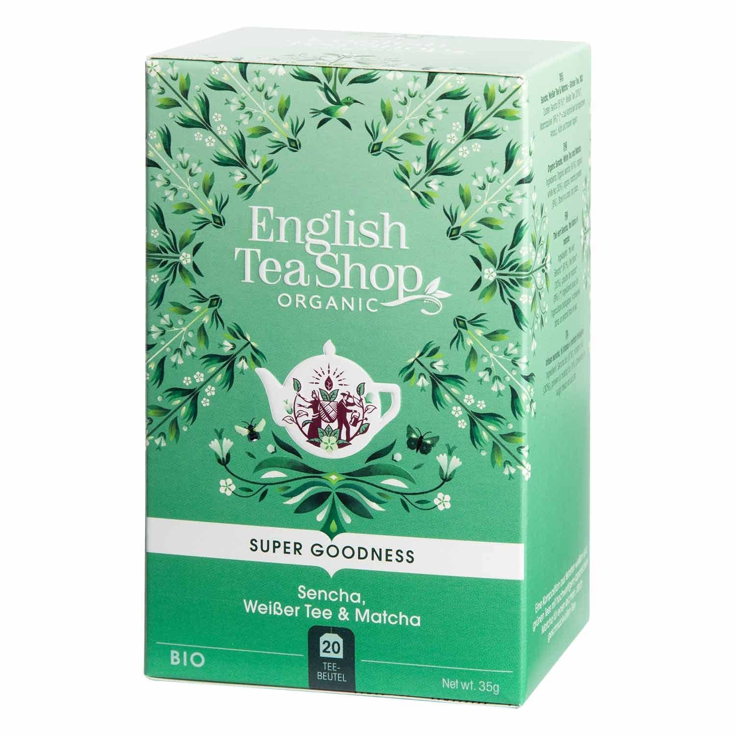 ETS - Sencha, bílý čaj a Matcha, BIO, 20 čajových sáčků #