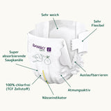 Dětské plenky Bambo Nature, velikost 1 (2-4 kg), 132 Count Moon Box | Prémiové plenky s vylepšenou ochranou proti protečení | Maximální pohodlí a svoboda pro novorozence | Dermatologicky testované plenky