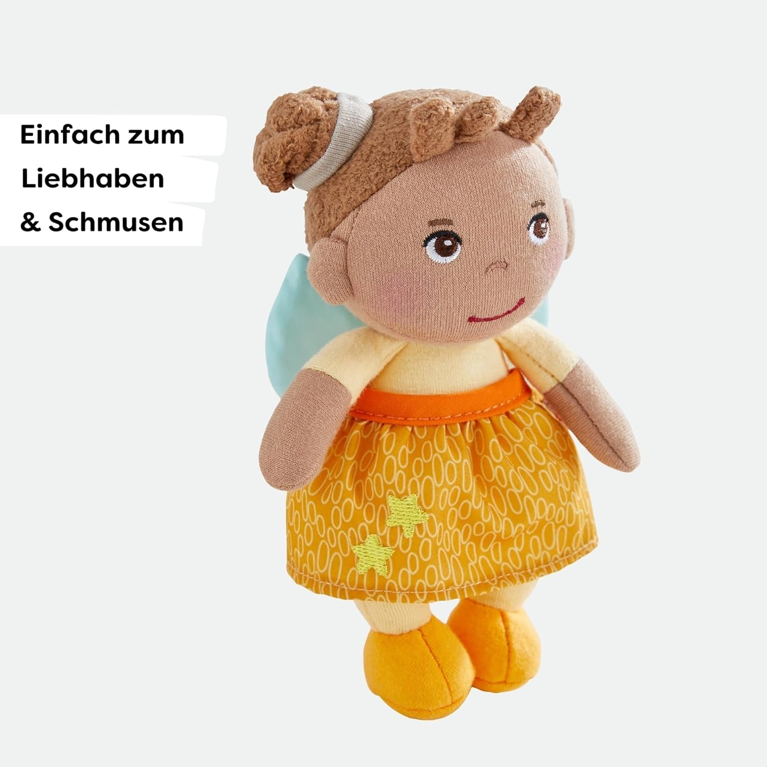 HABA Guardian Angel Holly - Panenka z měkké látky (15 cm), perfektní dárek na uvítanou pro miminka a batolata - Lze prát na 30 °C - 2011871001