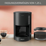 Espresso kávovar Krups F30908 ProAroma s filtrem a skleněnou karafou, objem 1,25 l, 10-15 šálků, 1050 W, černá