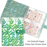 144 slotů Nálepka na zdobení nehtů Úložná kniha Blätter Samolepka na nehty Sammelalbum Samolepka na nehty Leerer Displayhalter Binder Buch Kunststoff DIY Nail Art Design Tools Für Nail Art Sticker