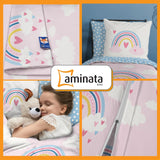 Dětské povlečení Aminata Dětské, duhové, oboustranné Povlečení dětské Naty Shop