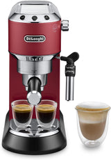 De'Longhi Dedica Style EC 685.B – Espresso kávovar s portafiltrem, espresso kávovar s profesionálním napěňovačem mléka, šířka pouze 15 cm, na mletou kávu nebo kapsle ESE, nádrž na vodu 1 l, černá