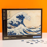 Clementoni 39378 Hokusai - The Great Wave - 1000dílné puzzle, muzejní sbírka, dovednostní hra pro celou rodinu, barevná natahovací hra, puzzle pro dospělé 14+ Puzzle Naty Shop