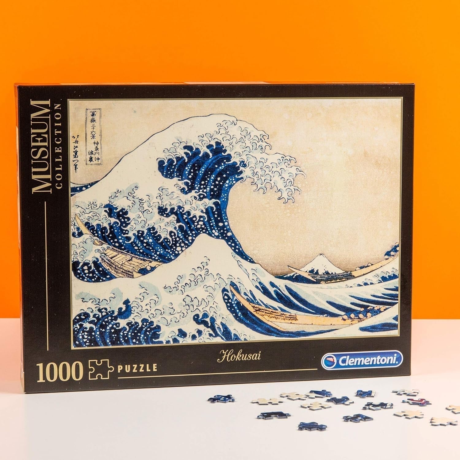 Clementoni 39378 Hokusai - The Great Wave - 1000dílné puzzle, muzejní sbírka, dovednostní hra pro celou rodinu, barevná natahovací hra, puzzle pro dospělé 14+ Puzzle Naty Shop