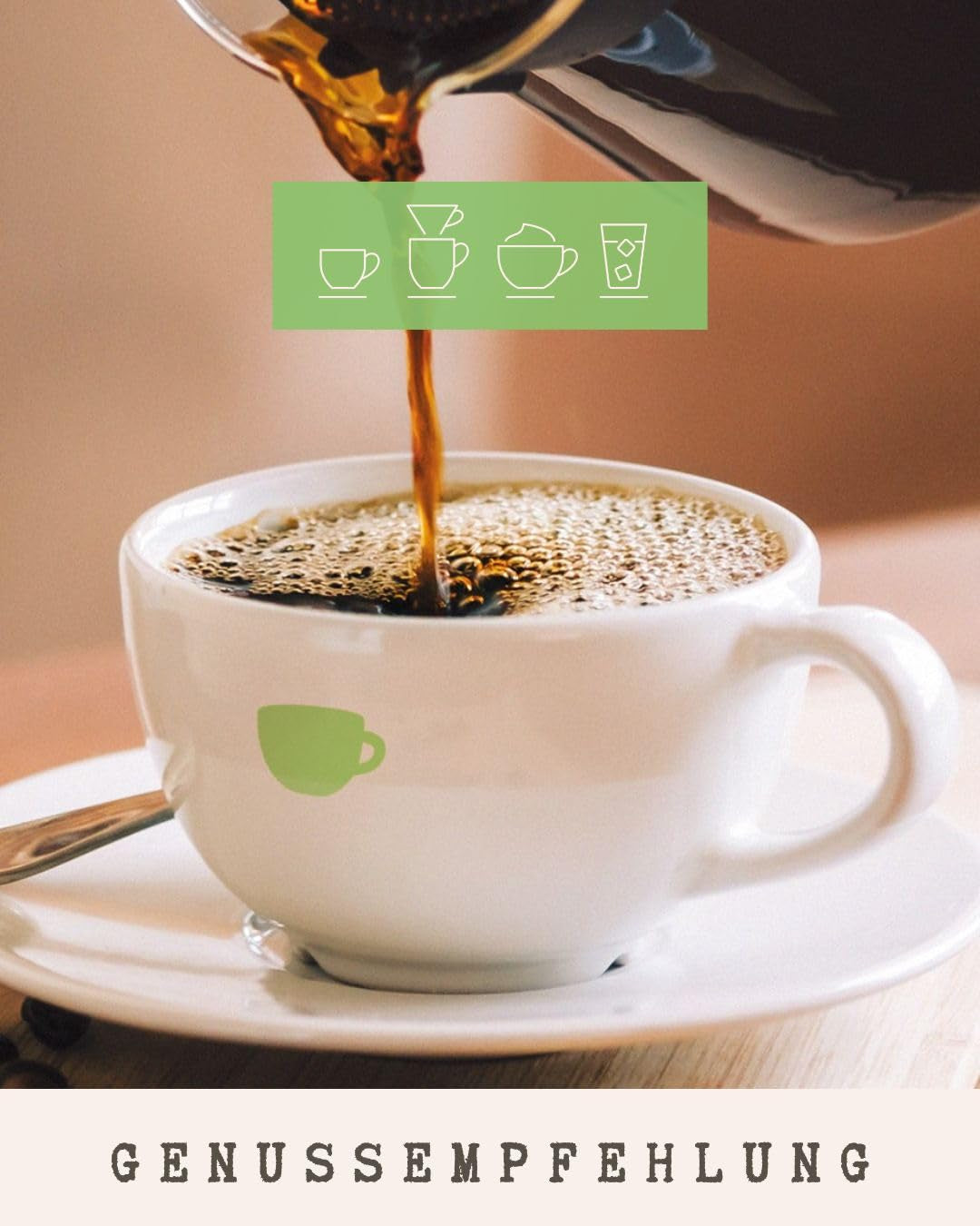 Káva - Aricha I 100% Arabica I Kávová zrna 250g I Ideální pro automatické kávovary, filtrovanou kávu a French press s ovocnou příchutí I světle pražené