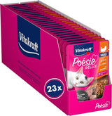 Vitakraft Poésie Délice, mokré krmivo pro kočky, krmivo pro kočky v omáčce, s krůtím masem, hromadné balení, bez přidaného cukru nebo obilovin (23 x 85 g)