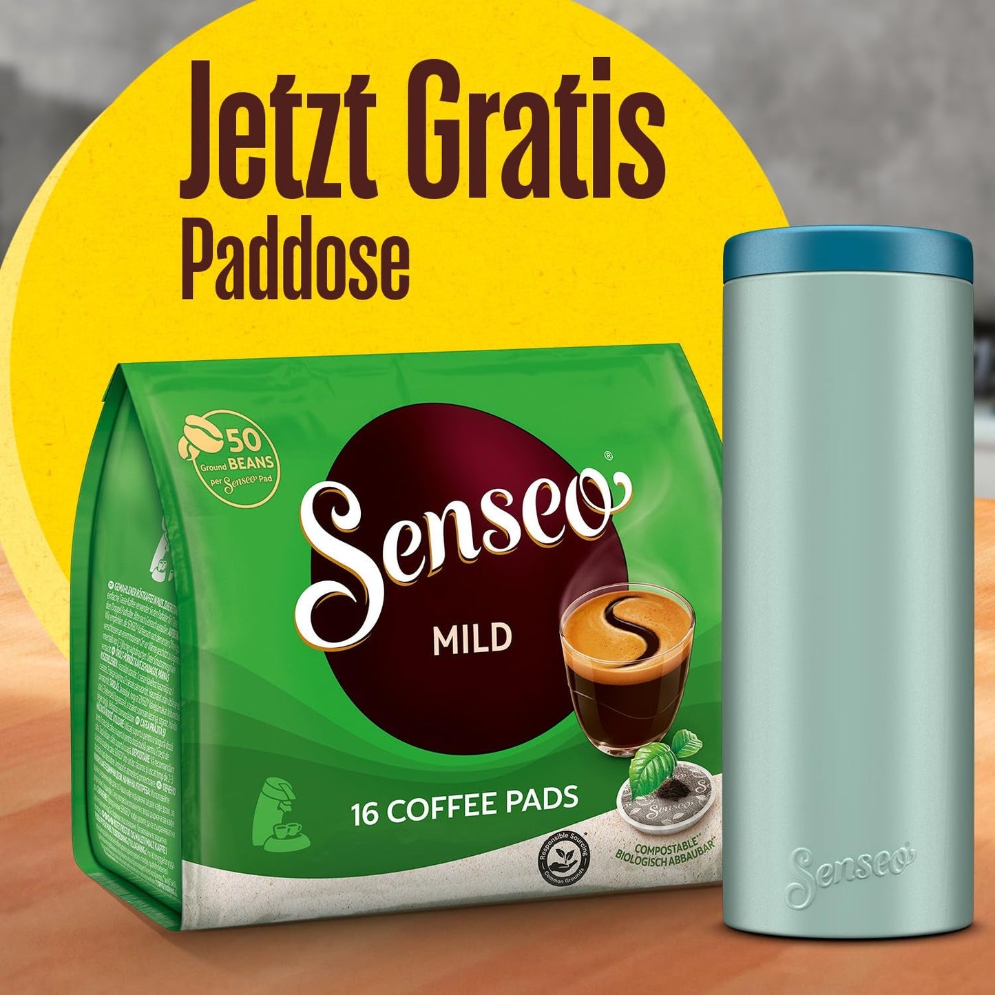 Pads Mild, 10 x 16 Getränke, 160 Kaffee Pods, včetně Pad Dose