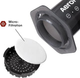 Originální kávovar a espresso AeroPress, přenosný baristický kávovar s komorou, plunžrem a filtry, kávovar Rapid a espresso