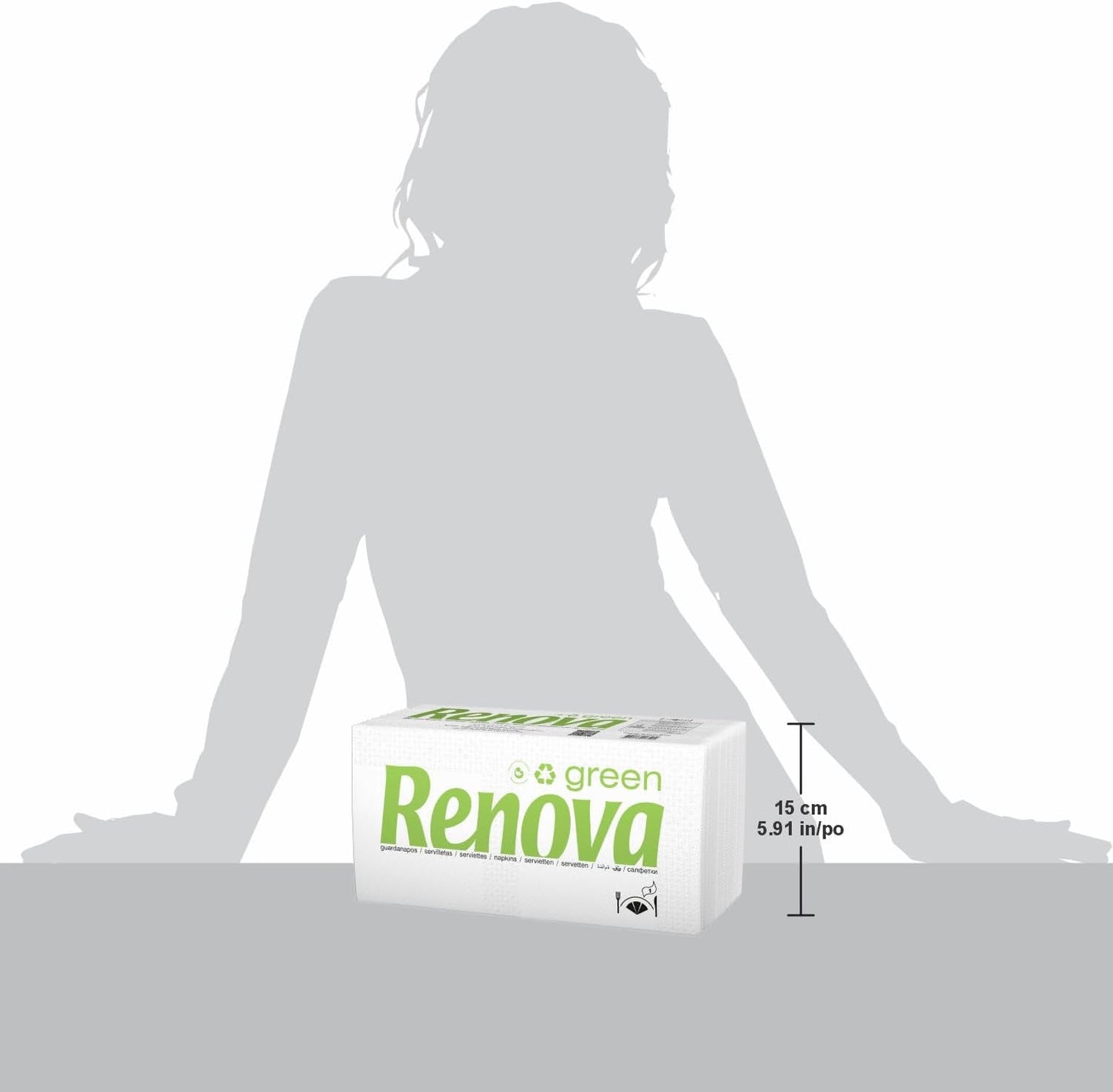 Renova – Renovagreen Tissues, 200 Tissues, Recyklovaný papír, Evropská ekoznačka, Standardní velikost