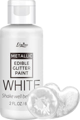 Tekuté jedlé třpytky, 60 ml Naty Shop White