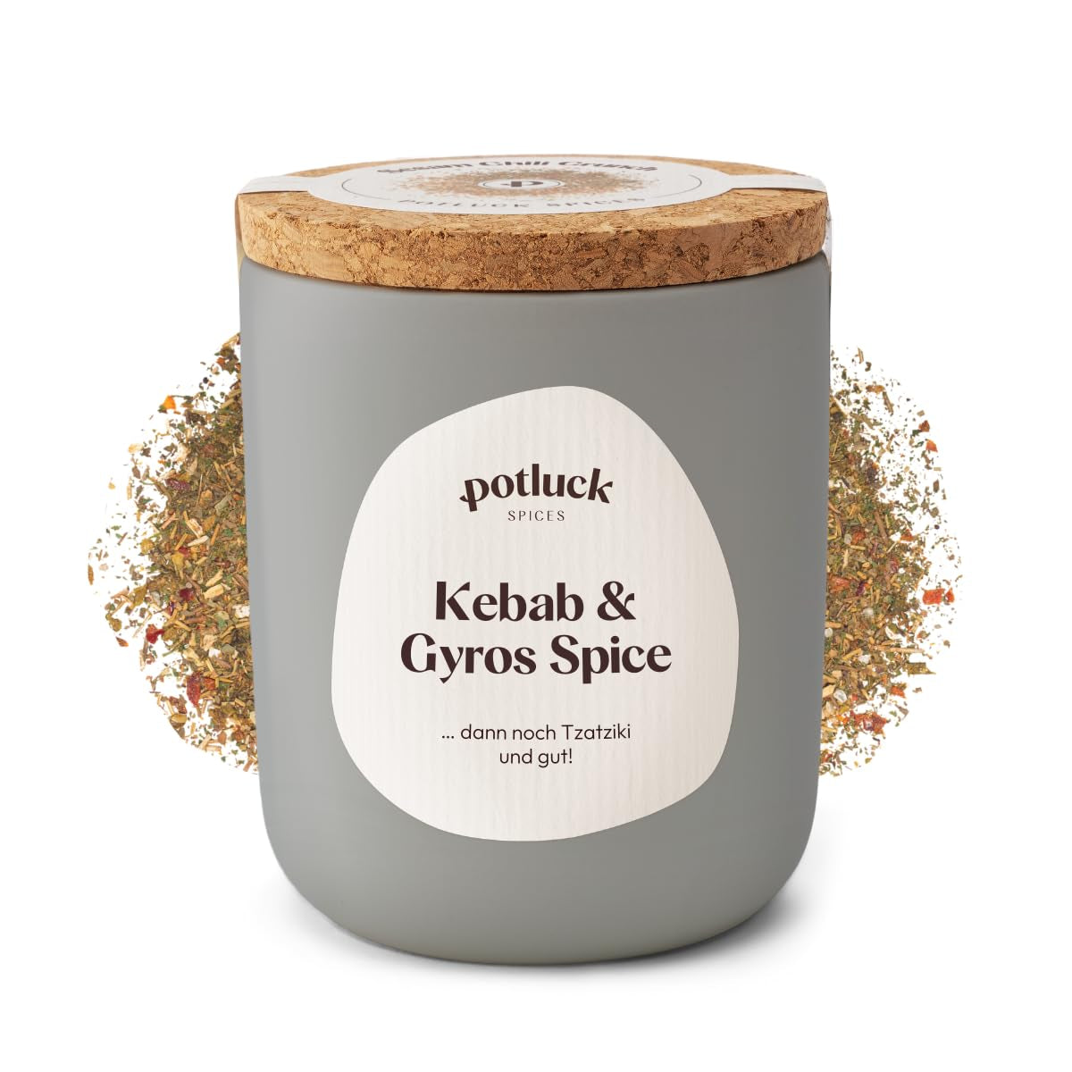 Potluck | Kebab & Gyros koření | Gewürzzubereitung im Keramiktopf | 50 g | Veganské, bezlepkové a s přírodními ingrediencemi