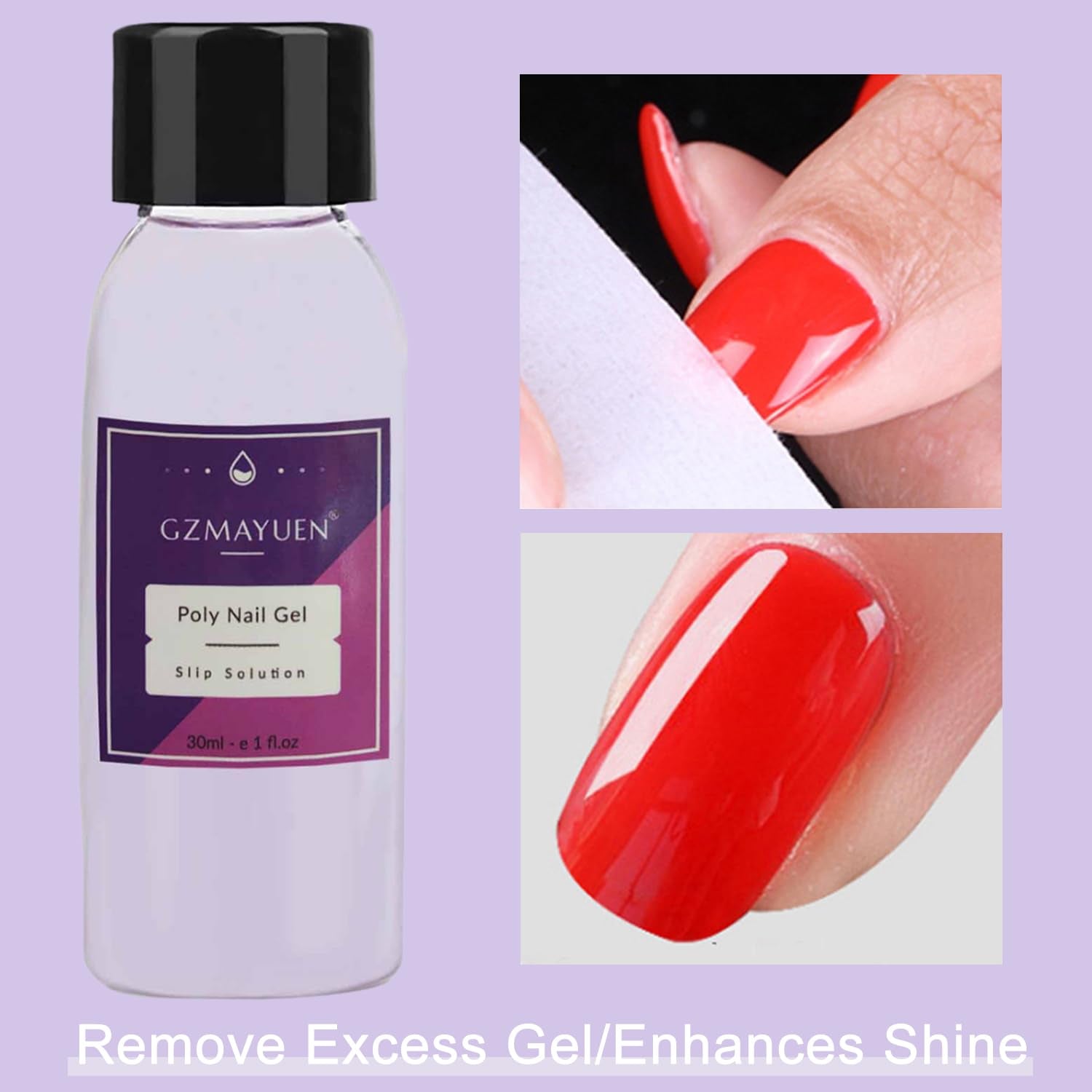 GZMAYUEN Poly Nail Gliding Solution 30 ml * 2 gel na prodlužování nehtů Tekutý gel na prodlužování nehtů – jednoduchý DIY roztok na klouzání se štětcem