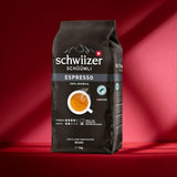 Schwiizer Schüümli Espresso, 100% zrnková káva Arabica, silná a intenzivní, ideální pro automatické espresso stroje, síla 4/5, středně pražení, Rainforest Alliance, 1kg