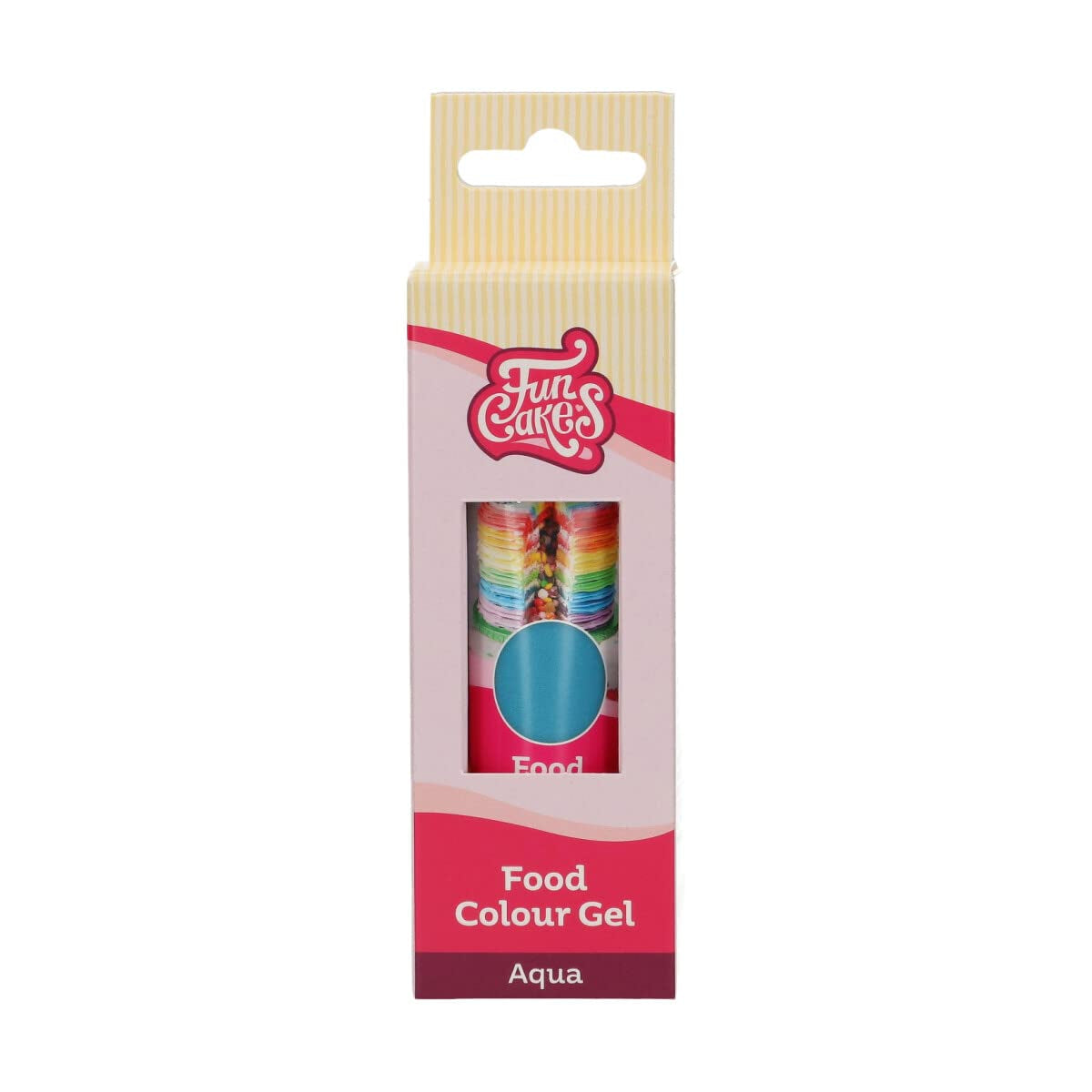 Funcakes Food Color Gel Aqua: Vysoce koncentrované potravinářské barvivo na těsto, krém, fondán a marcipán. Snadné dávkování. Jediná kapka pro vytvoření zářivých barev. halal. 30 g.