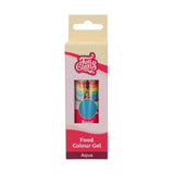 Funcakes Food Color Gel Aqua: Vysoce koncentrované potravinářské barvivo na těsto, krém, fondán a marcipán. Snadné dávkování. Jediná kapka pro vytvoření zářivých barev. halal. 30 g.