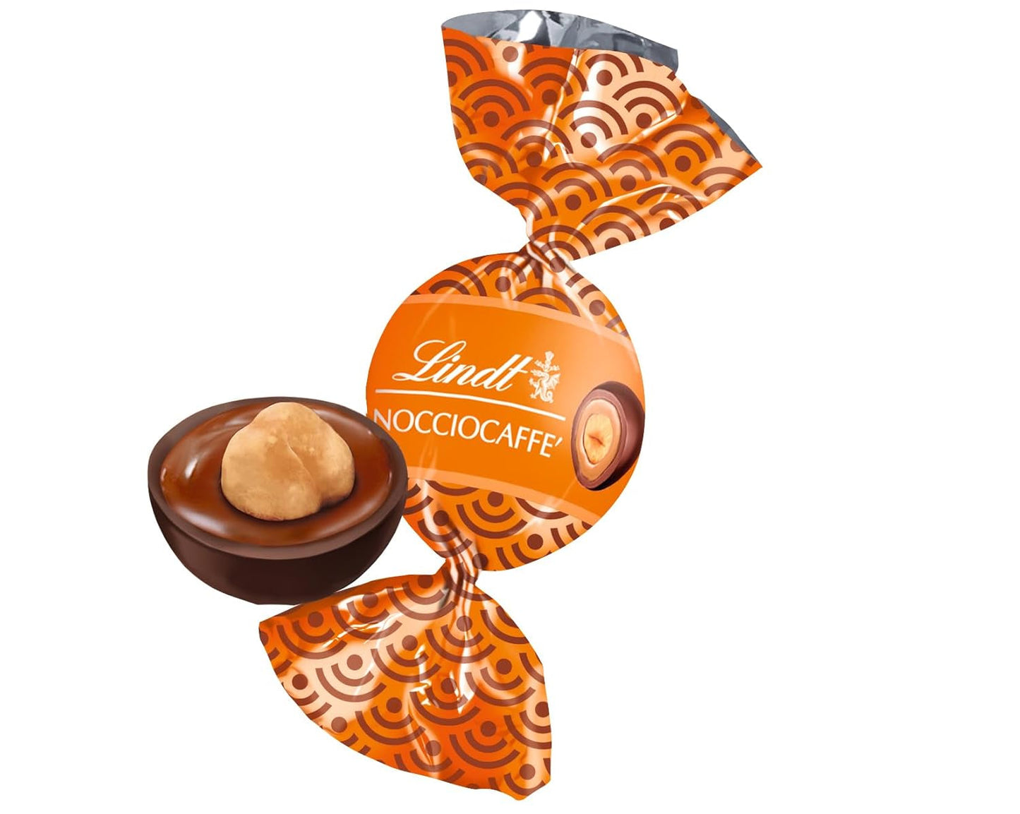 Lindt Roulette Ball Nocciolatte, mléčná čokoláda s lískooříškovou krémovou náplní a celými lískovými oříšky, 3000g