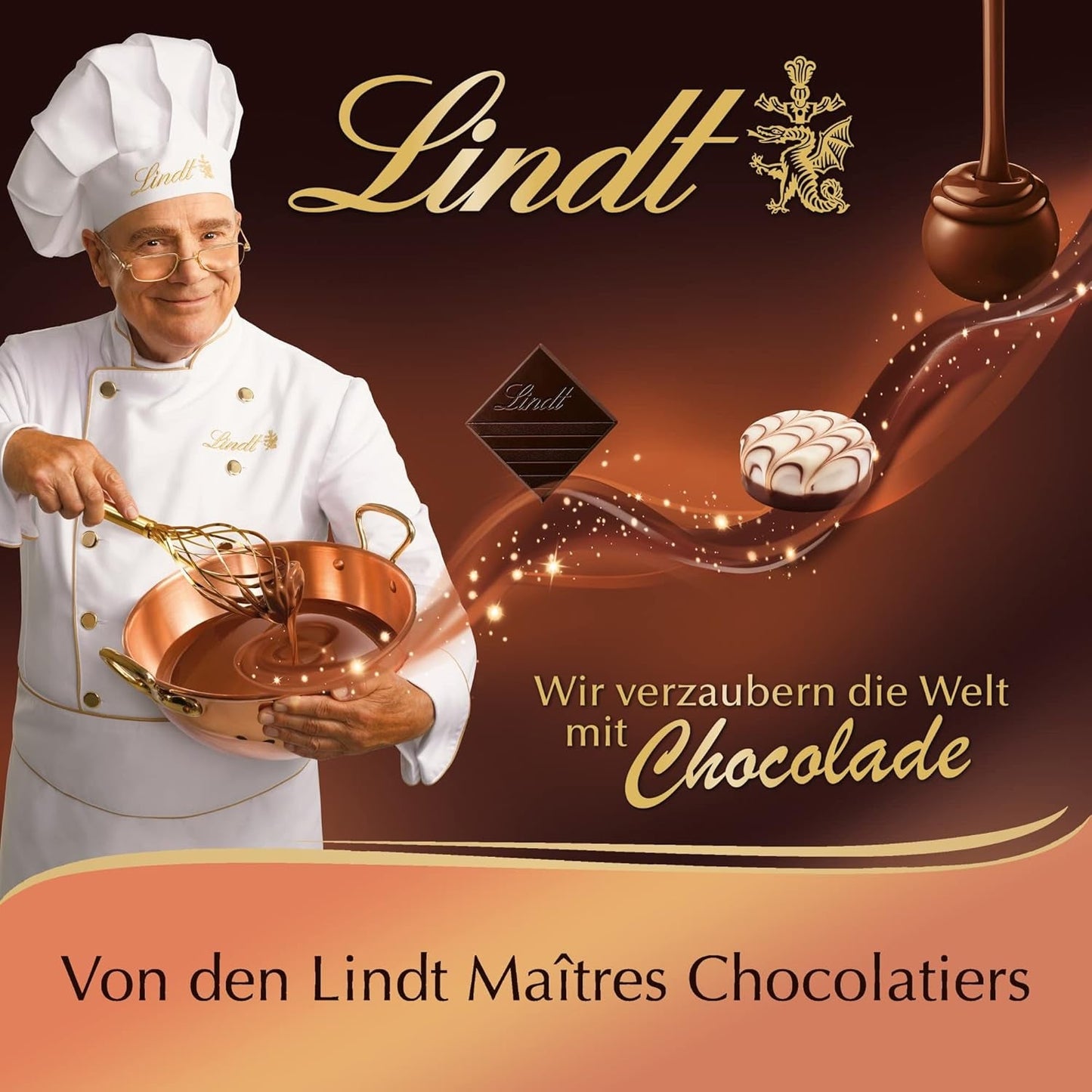 Lindt Čokoláda | Krabička na kreolské pralinky | 165 g | 15 pralinek ve 4 lahodných variantách vyrobených ze 100% jemného kakaa, bez alkoholu | Čokoládová dárková sada