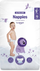 Ultra suché plenky Amazon, velikost 1 (2–5 kg) – měsíční krabička, bílá, počet 96 (2 balení po 48) (dříve značka Mama Bear, identický produkt)