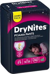 Pyžamové kalhoty DryNites pro dívky 3-5 let 1 balení (1 x 16 kusů)
