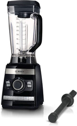 Bosch Standmixer Vitaboost MMBH6P6BDE, 6-Klingen-Edelstahlmesser, 2,5L Tritan-Mixbehälter, Stopfer, 6 Automatikprogramme, Rezeptbuch, Bpa-Frei, Einfache Reinigung, 45 000 U/Min, 1600 Buchta Reinigung, Schwarzcatariep, Schwarzcatariep Single