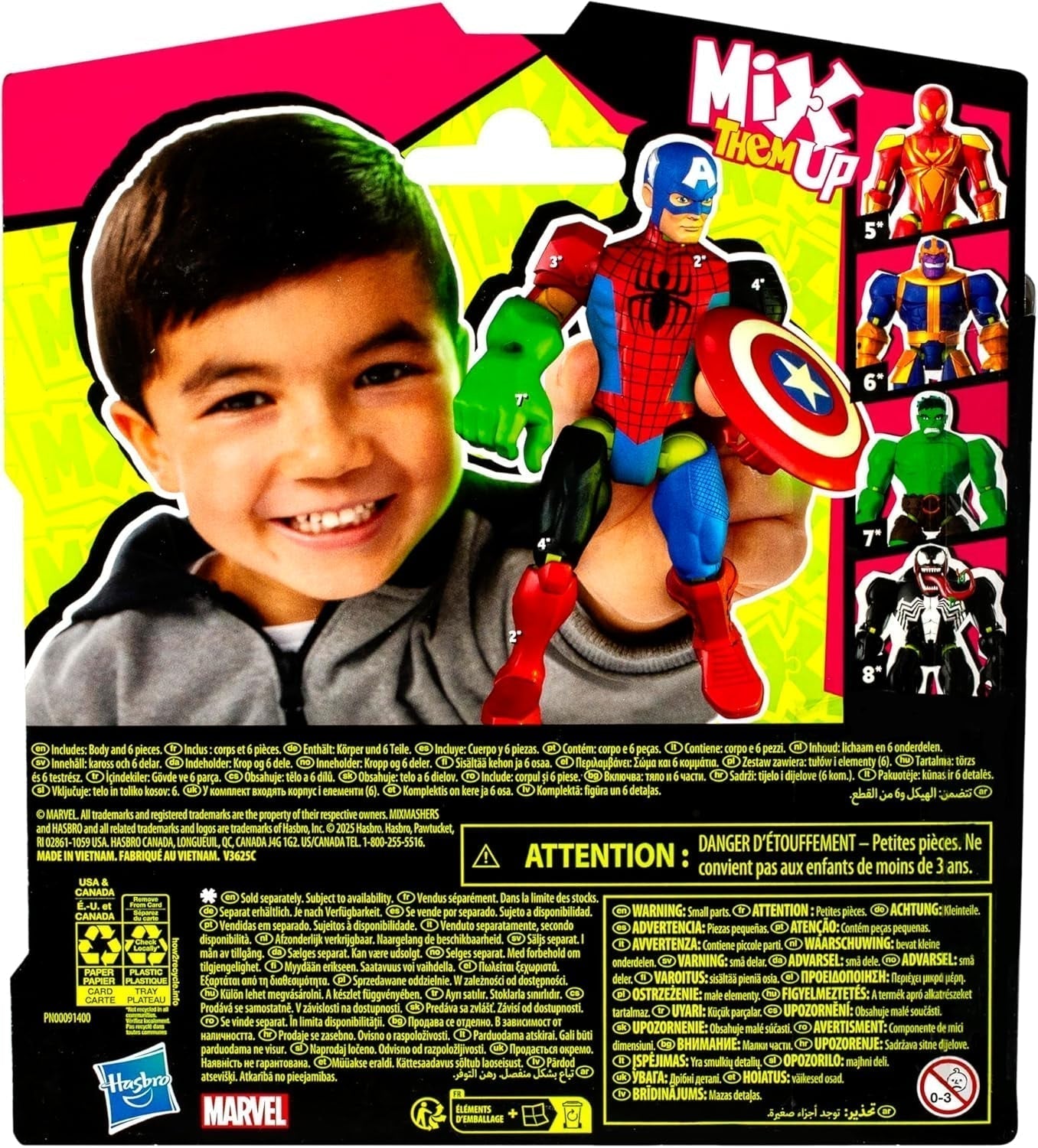 Mixmashers Marvel Captain America Avengers Mix-and-Match akční figurka a příslušenství Akční figurky Naty Shop