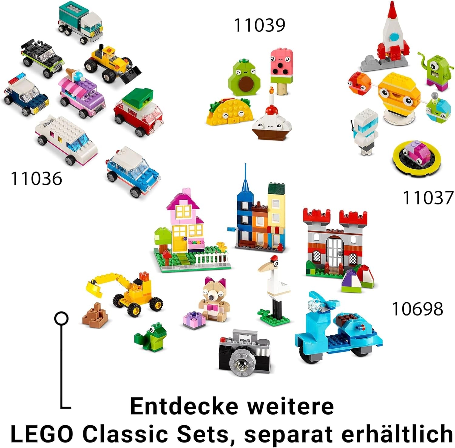Stavebnice LEGO Classic Kreativní dinosauři s modely zvířat a figurkami vyrobenými z cihel, nápaditý herní zážitek, dárek pro chlapce a dívky od 5 let, včetně T.Rexe a Triceratopse 11041 stavebnic Besuche den LEGO-Store