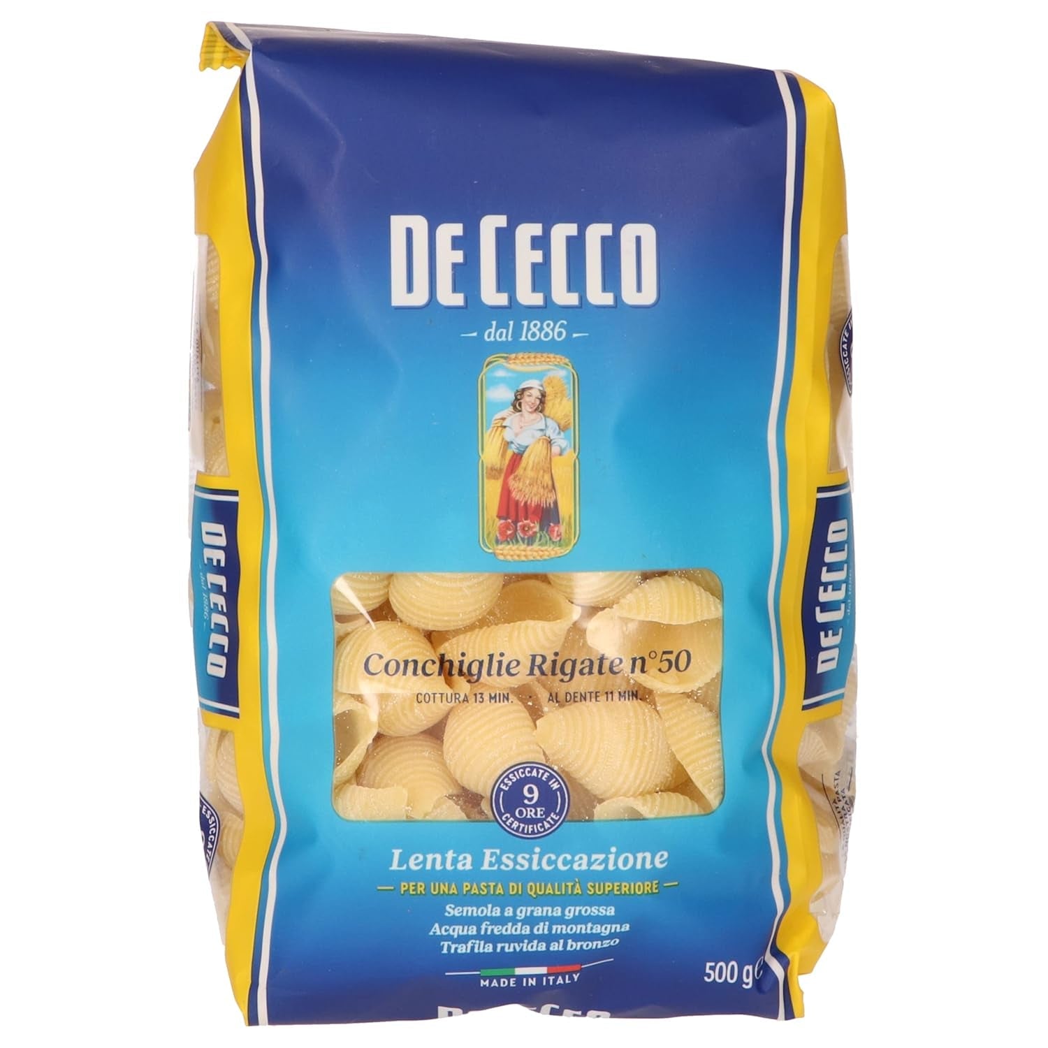 Conchiglie Rigate, 500 g (balení 1 ks)
