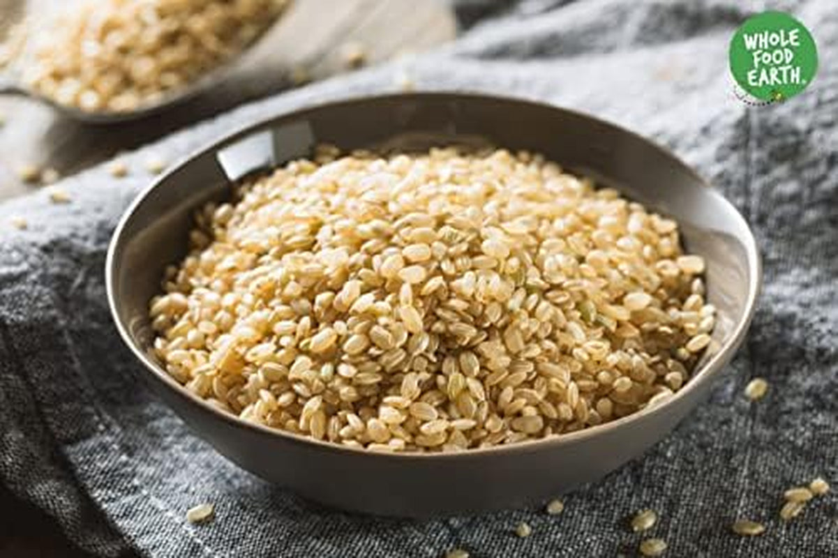 Wholefood Earth krátkozrnná hnědá rýže - bez GMO - přírodní - veganská - bez mléčných výrobků - bez přidaného cukru, 3 kg