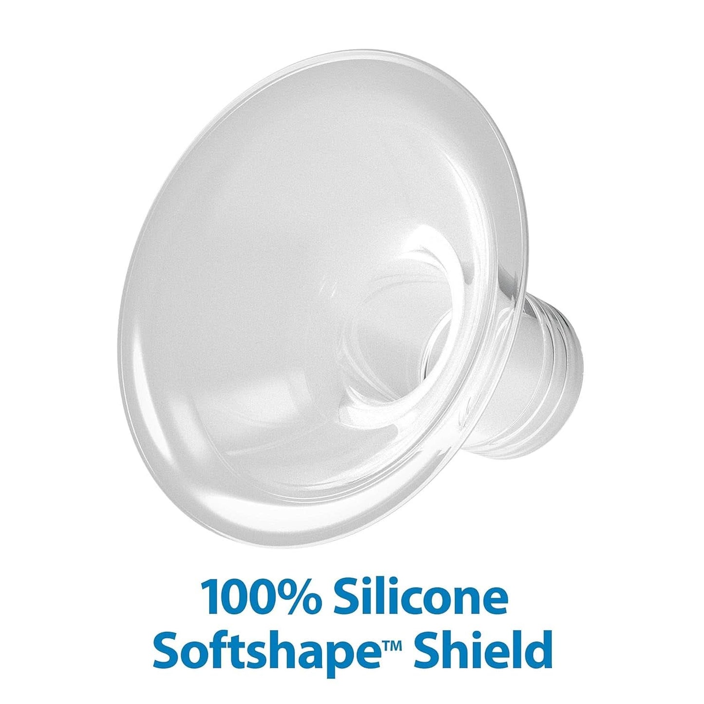 Manuální odsávačka mateřského mléka se 100% silikonovou ochranou Softshape (B, 25mm příruba) a antikolikovými doplňky + 150ml širokoúhlá láhev se savičkou úrovně 1 s pomalým průtokem Příslušenství Potraviny a kojení Bebe Naty Shop