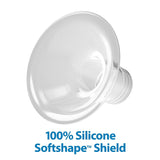 Manuální odsávačka mateřského mléka se 100% silikonovou ochranou Softshape (B, 25mm příruba) a antikolikovými doplňky + 150ml širokoúhlá láhev se savičkou úrovně 1 s pomalým průtokem Příslušenství Potraviny a kojení Bebe Naty Shop
