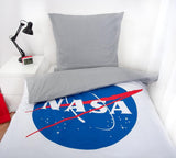 Sada povlečení NASA, bavlna/vyztužená, šedá/bílá Povlečení - dětské Naty Shop