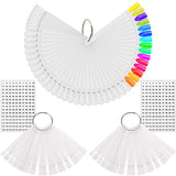 150 Stück Nail Art Tips Prsten, transparentní Farbe Karte Platten Nagelleck Display Ring Sticks, Nagel Salon Übungen Display Tips na nehty