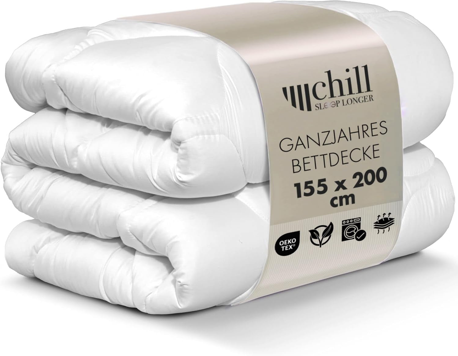 Přikrývka All Seasons 135X200 - Lehká přikrývka 135X200 - Prodyšná a omyvatelná a 100% veganská - Přikrývka ze síťoviny a pohodlný pásek na spaní - Náplň 800G Naty Shop Přikrývky a přikrývky 155 X 220 Cm