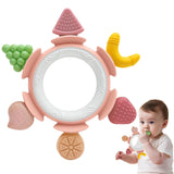 Baby kousací kroužek smyslová hračka pro 0 3 6 7 8 9 10 12 měsíců Hračka na kousání pro novorozence 3 6 12 18 měsíců Chlapci Dívky Velikonoční dárky pro miminko Párty Hnědá
