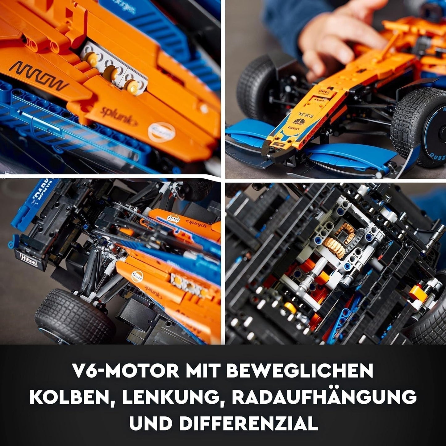 Lego Technic Mclaren závodní auto Formule 1 - Model F1 pro dospělé s motorem V6 a řízením - Dárek pro fanoušky motoristického sportu a sběratele - 42141 Stavebnice Besuche den LEGO-Store