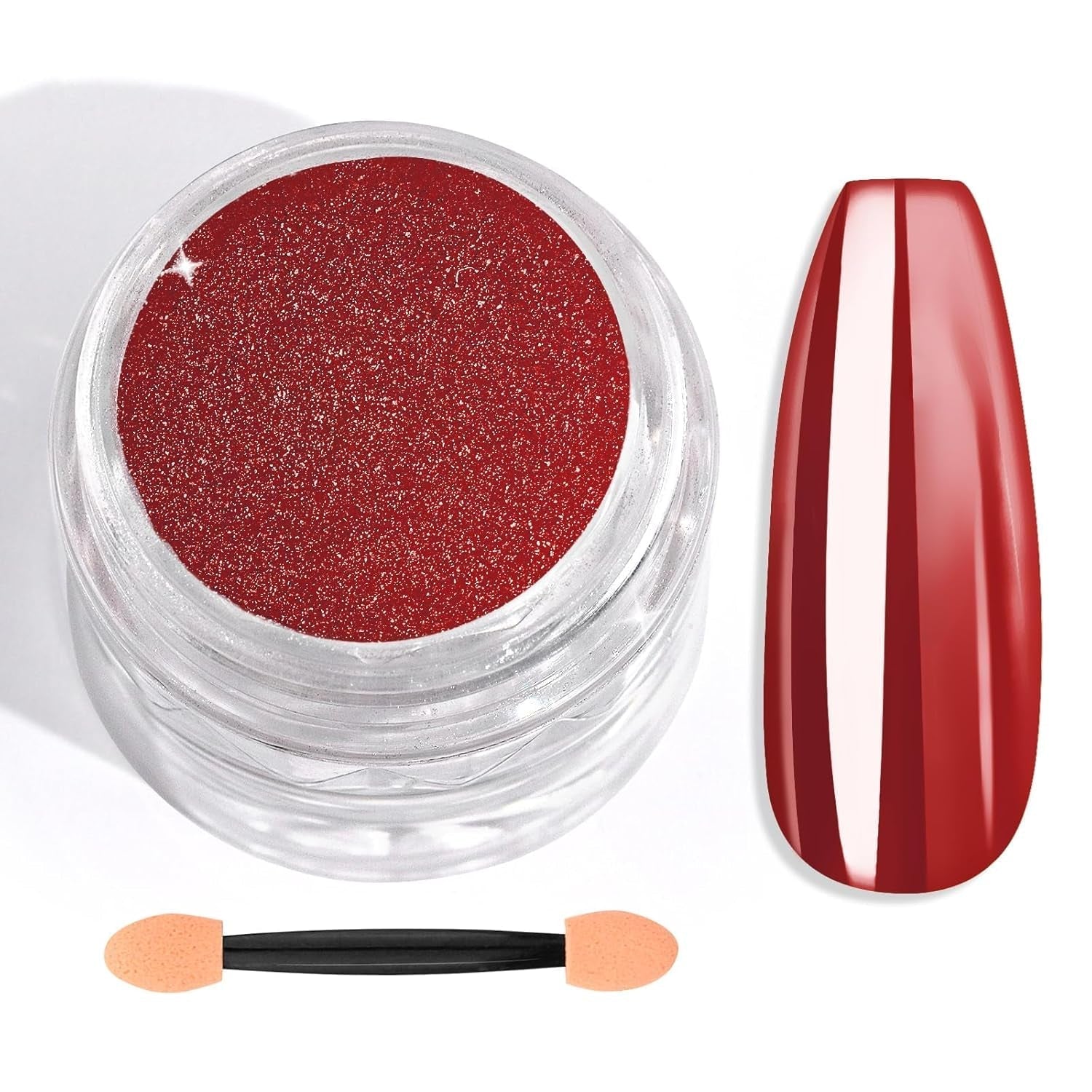 Saviland Chrome Powder Powder Set – růžový laserový chromový prášek na nehty se zrcadlovým efektem laserové zdobení nehtů, dekorativní pudr na manikúru se třpytkami s houbičkami, třpytivý prášek na nehty v nehtovém salonu