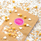 Streusel Glück, Sprinkles s bílým srdcem a zlatými kuličkami, 40 gramů Sprinkles Naty Shop