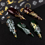 9 Blatt Nagelsticker Weihnachten Nagelaufkleber Selbtklebend Weiß Rentier Schneemann Samolepka na nehty Dekoration Nageldesign Zubehör