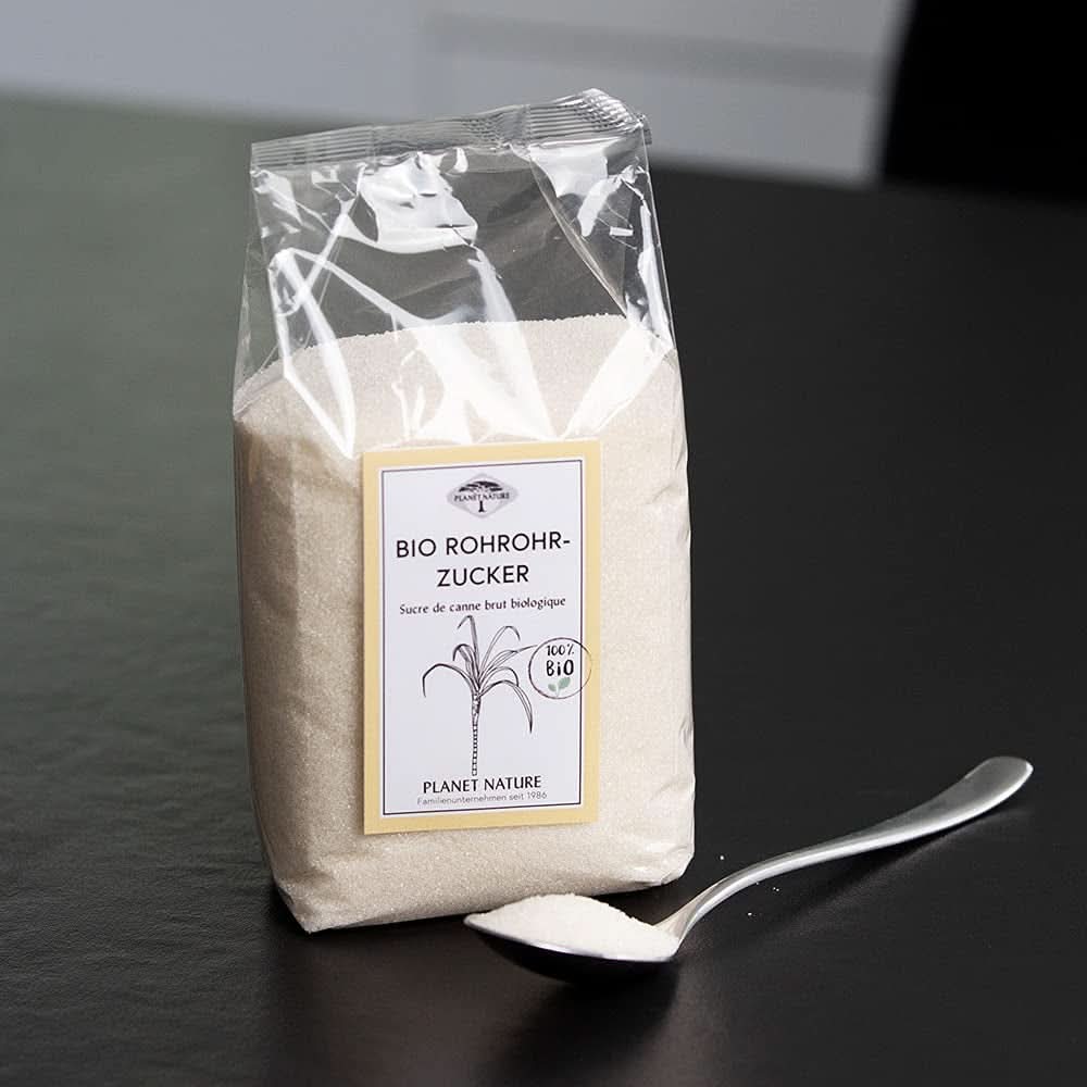 Surový bio třtinový cukr, 1 kg sladidel Naty Shop