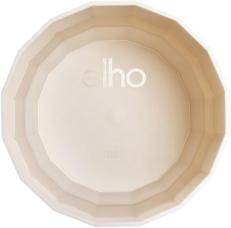 Kulatý hrnec elho Facet 17cm - pro vnitřní použití - 100% recyklovaný plast - Ø 16,6 x V 14,9 cm - Růžová/Mandlově růžová