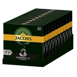 Kaffeekapseln Espresso Ristretto, Intensität 12 von 12 & Kaffeekapseln Krönung Crema, 200 kapslí kompatibilních s Nespresso, 10er Pack, 10 x 20 Getränke, 1040 g