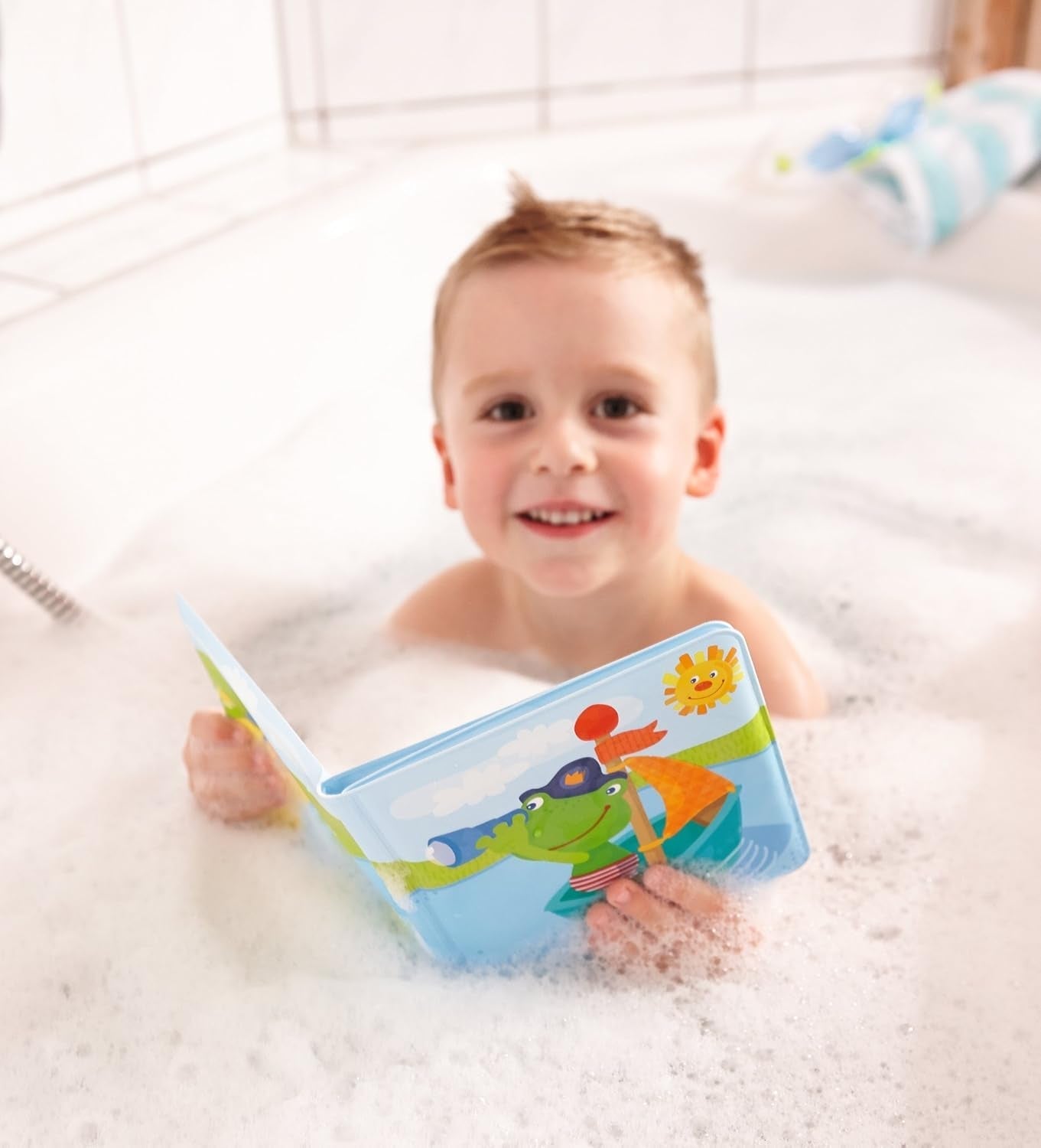 HABA 302634 Captain Frog 2 knížka do vany, hračka pro batolata Baby Toys Naty Shop