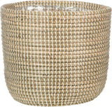 Scheurich Seagrass 17, košíkový hrnec/košík s mořskou trávou, barva: Bílá, průměr 17 cm, výška 16 cm, objem 3,5l.